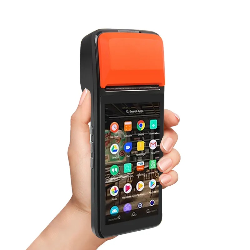 2G 3G 4G Wifi Android çok satan taşınabilir pos makinesi SDK ile 58mm termal yazıcı