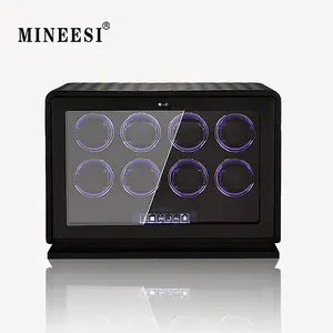 MINEESI Watch Winder Luxury Automatic Wooden Watch Winder 8 Watches High Grade Professional Top Chord Silent Anti Magnetic