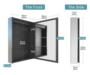 Juego de tocador de baño con espejo sin marco y lavabo, aspecto sin costuras para una sensación espaciosa y aireada - Product Image 2