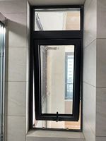 Fenêtre coulissante en alliage d'aluminium directe d'usine de conception moderne pour la sortie de climatiseur de salle de bains au-dessus de la fenêtre d'ouverture de la salle de bains