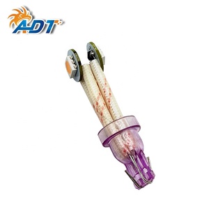 Insert de base transparent ADT T10 194 # 555 2Leds 5050SMD Pinball 6.3 V Flexible 360 Angle Pinball Led Lamps Light Purple - Product Image 3