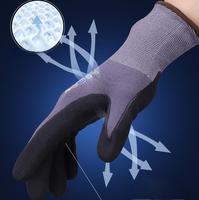 Usine de gants Doublure en spandex et nylon de calibre 15 Gant en nitrile micro mousse Gant de travail en nitrile hautement durable pour travaux de jardin En388