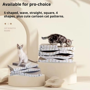 Grosir kertas bergelombang interaktif kucing peliharaan tiang penggaruk kucing karton - Product Image 3