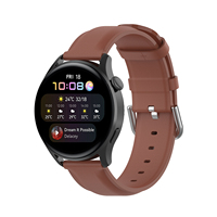 Correa de cuero de 20mm y 22mm para Samsung Active 2 40mm/44mm Gear S3 46mm Huawei Watch GT2 pulsera Galaxy Watch 4/Classic/3 46/42mm