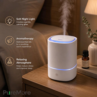 Diffuseur d'arômes silencieux pour chambre à coucher, 80 ml, à remplissage par le haut, humidificateur ultrasonique rapide pour la maison, idéal pour la chambre de bébé et les plantes