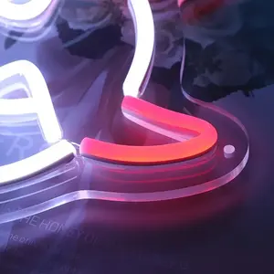 Señal de neón LED roja estilo demonio, iluminación ambiental de Color fijo alimentada por USB, Control de botón pulsador de plástico, decoración multiusos para colgar en la pared - Product Image 3
