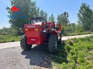 Offre Spéciale : Chargeur télescopique Manitou d'<span class=keywords><strong>occasion</strong></span> de 12 mètres et 3,5 tonnes avec fourches et <span class=keywords><strong>benne</strong></span> rotative - Product Image 6