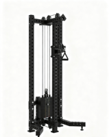 Nouveau modèle de machine à tirage latéral réglable à double poulie murale multifonctionnelle en acier pour exercices des bras à domicile