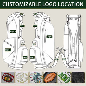 Sac de golf à double sangle, sac à dos léger, plusieurs poches, séparateurs de clubs, nylon durable, pour la marche ou le chariot de golf, logo personnalisé, OEM - Product Image 4