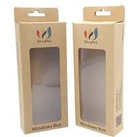 Boîte en papier kraft pliable écologique à prix compétitif avec fenêtre transparente en PVC