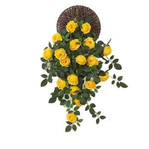 Artificial Rose Wall <b>Hanging</b> Flowers Plastic Vines Home Decor Irregular Shape - Product Image 5