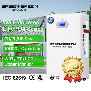 แบตเตอรี่ลิเธียมไอออนสำหรับบ้าน Eu Poland Stock Solar Power Wall 10kwh 15kwh 16kwh 51.2V 48V 100ah 200ah 300ah Lifepo4 สำหรับเก็บพลังงานแสงอาทิตย์ - Product Image 6