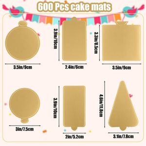 Bases Rectangulares para Pasteles, Repostería y Postres, con Relieve, Ecológicas, Resistentes a la Grasa, de Cartón, para Mini Pasteles, Cupcakes y Mousse - Product Image 2