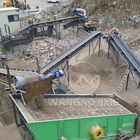 Machine de tri des déchets solides municipaux certifiée CE, ligne de production de recyclage des DSG, usine de traitement des déchets de déponnement 20-100t/h