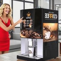 Machine à café automatique numérique de comptoir commerciale intelligente à café fraîchement moulu avec code QR