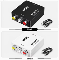 Adaptor RCA ke HDMI 1080P untuk Konsol Game Retro, Konverter AV Komposit ke HDMI dengan Peningkatan Resolusi, Kompatibel dengan PS2, N64, SNES