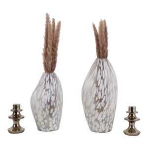 Vaso in vetro curvo con coperchio in metallo per soggiorno, decorazione per la casa, vaso per fiori per camera da letto, ufficio, tavolo - Product Image 2