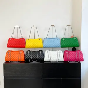 Wholesale Fashion Chain Woman Shoulder Hand Bags Ladies Large Capacity Rhombus Tote Bags Women Handbags