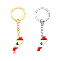 Llavero de acero inoxidable al por mayor con contorno de mapa, colgante de metal esmaltado para llavero, adorno para bolso, ideal como regalo o souvenir.