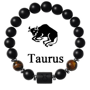 Braccialetto con Perline in Pietra Naturale all'Ingrosso, Trendy, con Segni Zodiacali per Capricorno, Gemelli, Acquario, Pesci, Ariete, Stile Buddista - Product Image 6