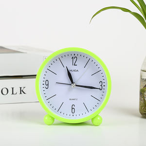 Réveil rond muet réveil analogique sans tique avec veilleuse alimenté par batterie muet - Product Image 4