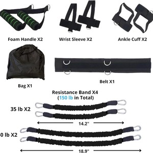 Set de Bandas de Resistencia Joeman, Cuerdas de Tensión Personalizadas para Ejercicios de Fitness y Moldeamiento Corporal - Product Image 4