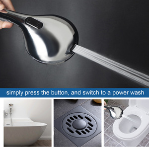 Cabezal de Ducha Ajustable de 9 Funciones con Rociador de Masaje y Lluvia, Cromado, Set de Ducha de Mano Tipo Spa - Product Image 4