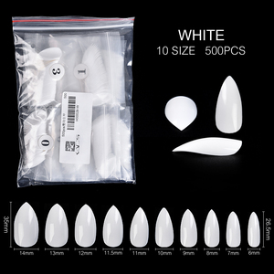 Boîte de 500 faux ongles longs en ABS transparents, style French Eagle Hook, pour extension d'ongles en acrylique et gel, manucure - Product Image 4