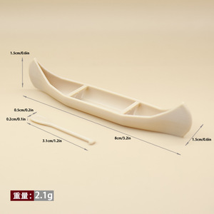Modelo de canoa de micro-paisaje de arquitectura antigua, adorno decorativo para mesa de arena y jardín, pequeño adorno de escena en <span class=keywords><strong>miniatura</strong></span> - Product Image 6