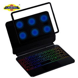 Funda con teclado magnético LAUDTEC para iPad mini 7ª generación mini 6 (2021) de 8.3 pulgadas, ultraligera, con soporte flotante tipo cantilever, trackpad inteligente, OEM - Product Image 3