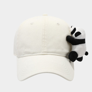 Casquette de baseball personnalisée, casquette snapback en gros - Casquette de baseball en PVC personnalisée avec motif panda en peluche mignon de dessin animé, style japonais pour femme, niche V - Product Image 4