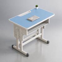 Bureau d'étude rose pour enfants Budget Factory 70x50cm avec fente pour crayons, coins arrondis, mobilier de classe pour la maison et l'école OEM ODM