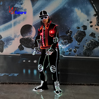 WL-204 DMX sans fil contrôlé lumière LED Tron Costume de danse Costume Lightbalance vêtements adulte néon veste pour spectacle