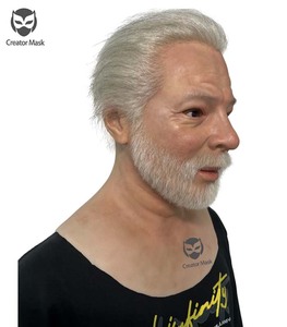 Masque de tête réaliste en silicone de haute qualité <span class=keywords><strong>pour</strong></span> <span class=keywords><strong>Halloween</strong></span> et Pâques, avec cheveux et barbe, <span class=keywords><strong>pour</strong></span> simulation de vieil homme, accessoire de <span class=keywords><strong>maquillage</strong></span> et de jeu de rôle, <span class=keywords><strong>pour</strong></span> mascarade - Product Image 4