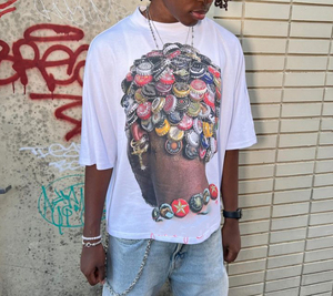 Streetwear Custom Dtg Printed <strong>White</strong> 180gsm 240gsm Cropped Boxy Tees Tshirt Raglan Graphic t <strong>Shirt</strong> for Men - Product Image 3