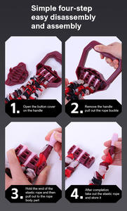 Juego de Bandas de Resistencia para Ejercicio Muscular, Bandas de Látex Natural con Anclaje para Puerta y Asas, para Entrenamiento en Casa o Gimnasio - Product Image 4