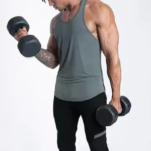 Custom muscle bodybuilding sports shirt canotte fitness cotton blank senza maniche stringer gym running canotta per uomo