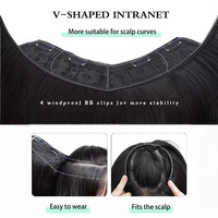 Perruque coréenne ondulée de 55 cm pour femme, postiche à clipser, en fibre haute température, style jeune et mignon