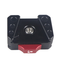 FEICHAO Placa de sujeción de liberación rápida con tornillo de 1/4 pulgadas, adaptador de montaje V-Lock para cámara, trípode, monitor de campo, luz LED, SLR, DSLR, gimbal