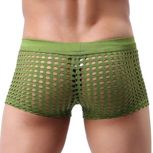 Boxers drôles pour hommes Shorts en maille creuse confortables See Through Beach Thong Maillot <span class=keywords><strong>de</strong></span> <span class=keywords><strong>bain</strong></span> Sous-vêtements Slip Board Shorts - Product Image 5