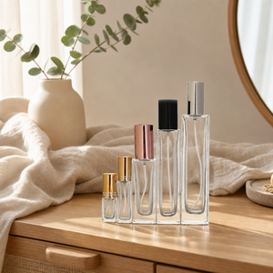 Wholesale Luxury Square Glass <b>Perfume</b> Bottle Gold Silver Cap Empty Atomizer Custom Logo <b>Fragrance</b> Spray Bottle - Product Image 1