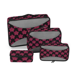 Ensemble de sacs organisateurs de valise personnalisés à imprimé fleur de hau hawaïenne Reto, sacs de voyage portables, organisateurs de compression 4 pièces - Product Image 2