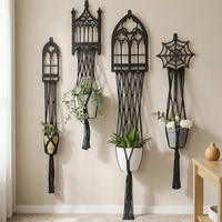 Panier mural tissé artisanal, style bohème irrégulier, moderne et minimaliste, pour décoration intérieure - Idéal pour le dropshipping