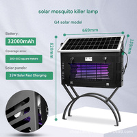 Tueur de moustiques solaire 4500V avec verrou de sécurité, étanche, rechargeable, pour le jardin, la terrasse, la cour, la lutte antiparasitaire intérieure