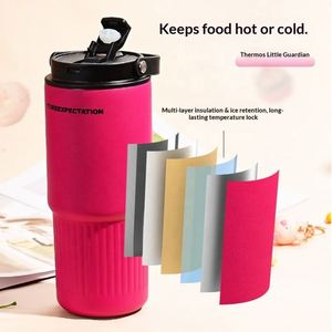 Venta al por mayor: Vaso térmico portátil de 750 ml con doble función de bebida, de acero inoxidable 316, con pajita - Product Image 3