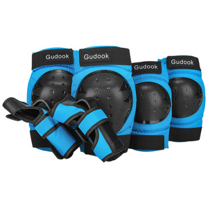 Juego de 6 Protectores para Ciclismo y Patinaje, Rodilleras, Coderas, Muñequeras y Protectores de Palma para Adultos y Niños - Product Image 1