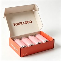 Boîte d'emballage pour boissons avec logo personnalisé recyclable, boîte d'expédition pour e-commerce, boîte d'emballage pour envoi postal avec insert en carton ondulé, boîte en carton Maier