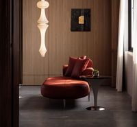 Fauteuil de Dame de Honneur en Cuir Plein Grain pour Villa, Salon, Chambre à Coucher – Magnifique Lit de Dame de Honneur Original du Designer