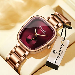 Reloj de Pulsera BINBOND Original para Mujer, 10 mm, de Lujo, Resistente al Agua 30 m, de Cuarzo, Moderno y Sencillo, para Damas - Product Image 1