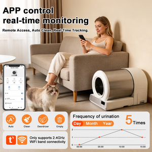 2025 Neues Design Intelligente automatische Katzen toilette APP-Steuerung Schnelle, einfache Reinigung Große, offene Edelstahl-Selbst reinigungs funktion - Product Image 3